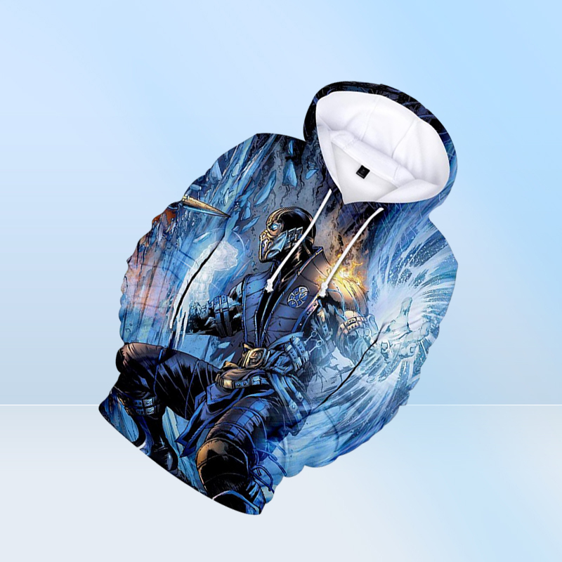 New Fashion 3D Mortal Kombat 11 Hoodie Menwomen Longsleeved Hooded Men Streetwear Loose Hooded Streetwear Tops Hip Hop