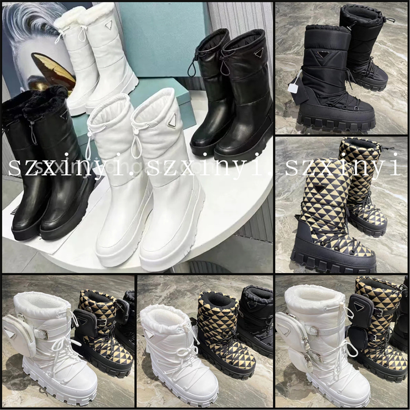 Top-Quality Fashion Women's Platform Leather Boots No or With Fur Warm Boots 35-42