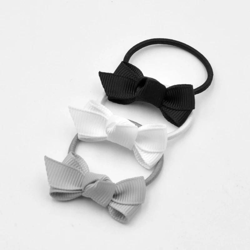 Hair Accessories 24PcsLot Cute Ribbbon Bow Elastic Bands For Baby Girls Children Lovely Grosgrain Rubber Kids Accessory 231019