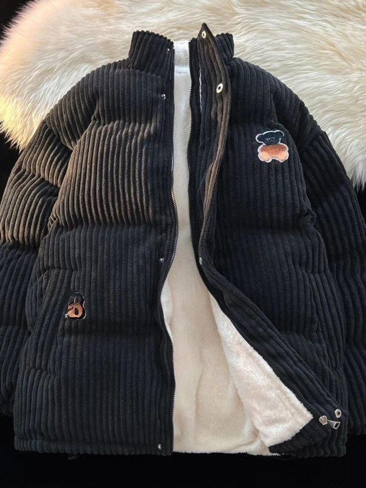 Women's Down Parkas Oversized Parka Korean Fashion Cute Embroidery Plush Coat Female Winter Casual Thicken Warm Two Side Wear Fleece Jacket 23101