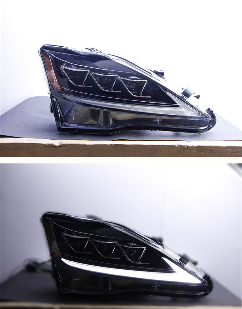 Full LED Light Streamer Steering Headlight Assembly for Lexus IS250 IS300 2006-2012 LED Daytime Running Lights