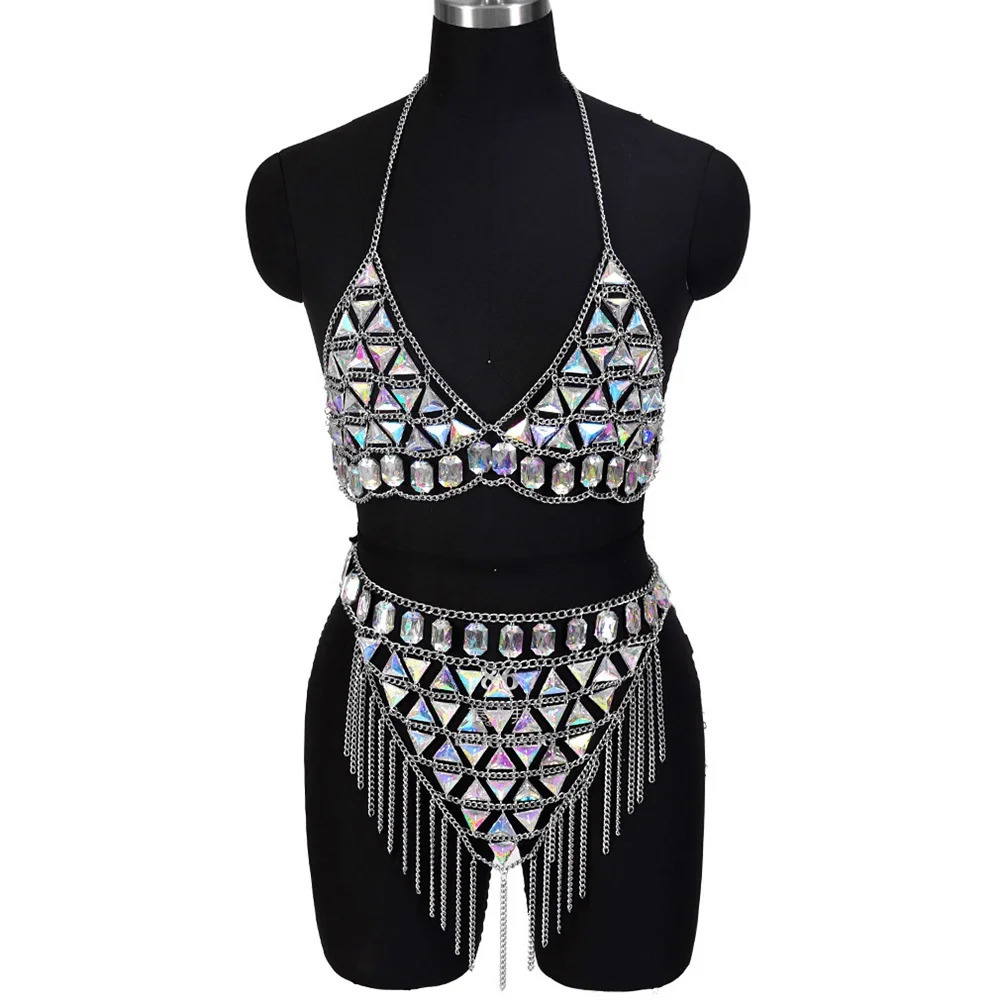 Other Fashion Accessories Sword Belt Women's Harness Bra Natural Decorations Body Jewelry Waist Bead Body Chain Bikini Beach Costume Rave Wear Ac