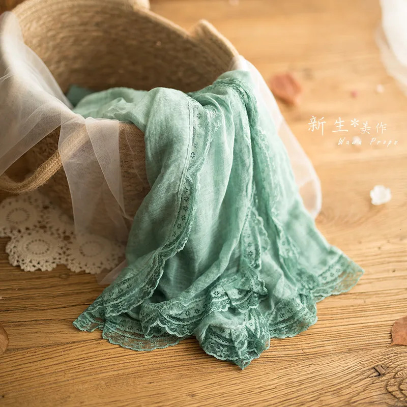 Hair Accessories born Pography Props Wrap Soft Lace Blanket Stuffer Baby Girl Po Flokati Posing Prop 180x95cm 231019