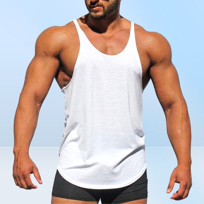 Cotton Gyms Tank Tops Men Sleeveless Tanktops For Boys Bodybuilding Clothing Undershirt Fitness Stringer Vest64330487634264