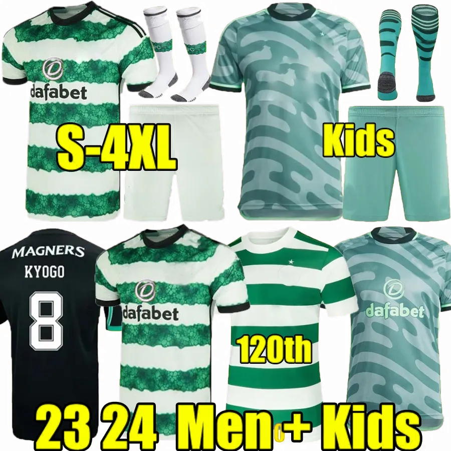 3XL 4XL 23 24 Celtic Soccer Jerseys Home away KYOGO EDOUARD 2023 ELYOUNOUSSI TURNBULL AJETI CHRISTIE JOTA GRIFFITHS FORREST 2023 2024 MEN kit The Celts Football Shirt