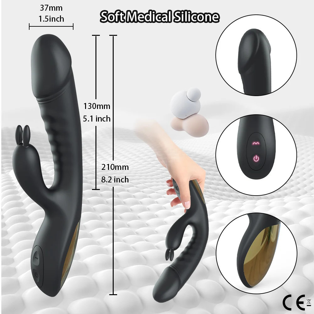 Vibrators Rabbit Vibrator for Women Powerful G Spot Female Clitoris Stimulator Rechargeable Vibrating Silent Dildo Adult Goods Sex Toy 231018