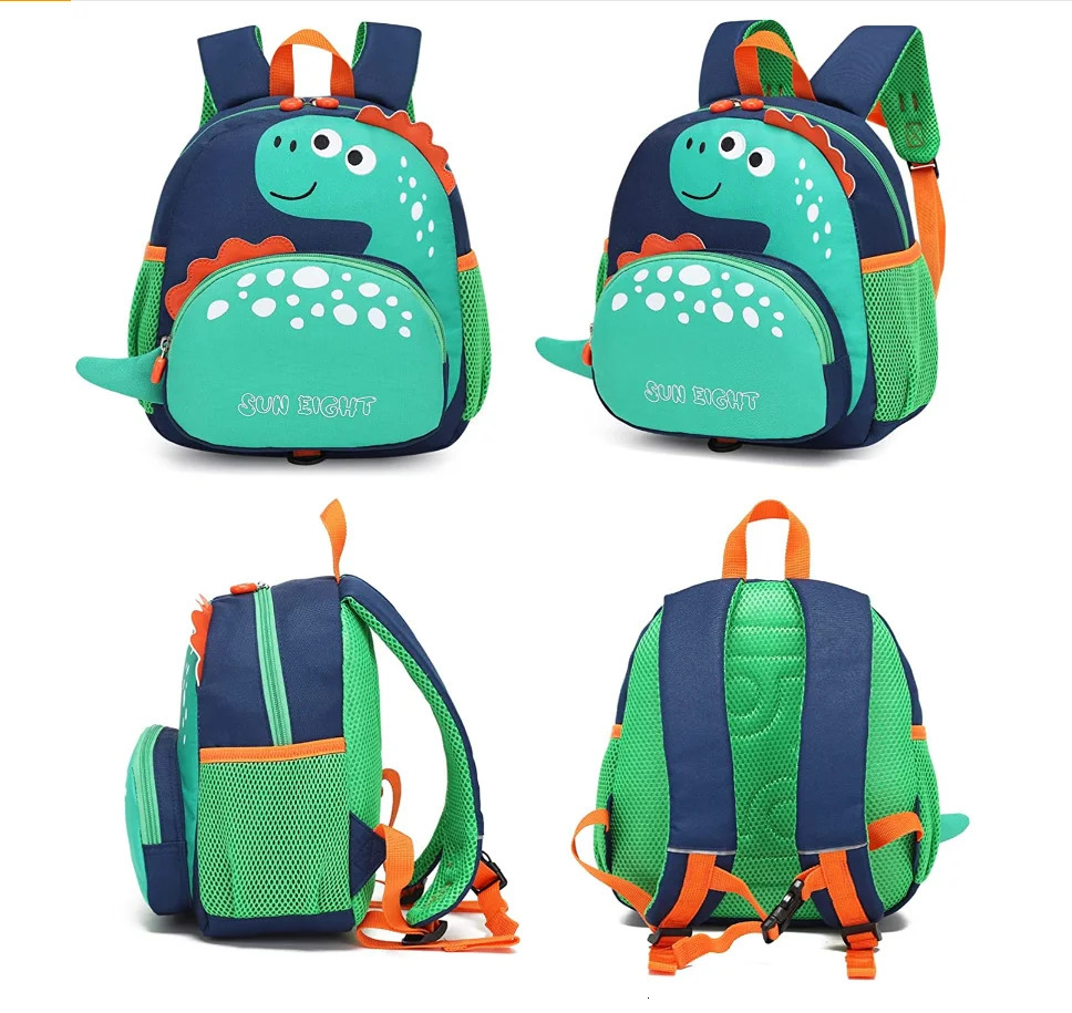 Backpacks SUN EIGHT Toddler Backpack with AntiLost Harness Kids School Bag for Baby Girl Boy 15 YearsDinosaur 231019