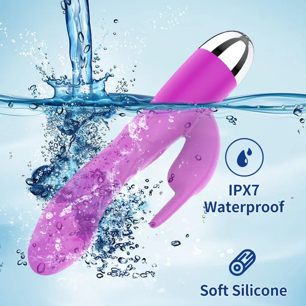 Vibrators Huge Dildo Rabbit Vibrator for Women Clitoris Stimulation Massage 10 Speed G Spot USB Rechargeable Adult Sex Toys 231018