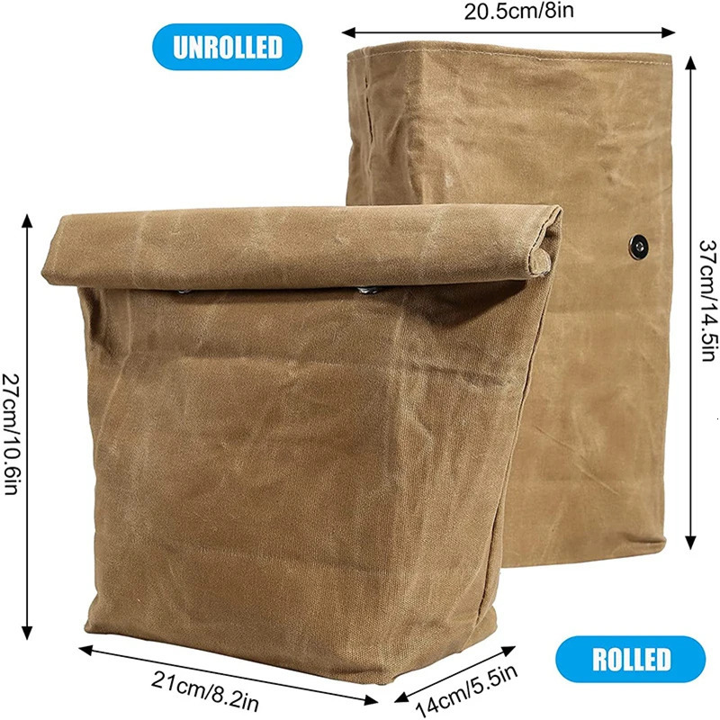 Ice Packs/Isothermic Bags Canvas Insulation Lunch Bag with Aluminum Foil Lining Waterproof Cooler Bag for Student Office Worker Insulated Food Contain