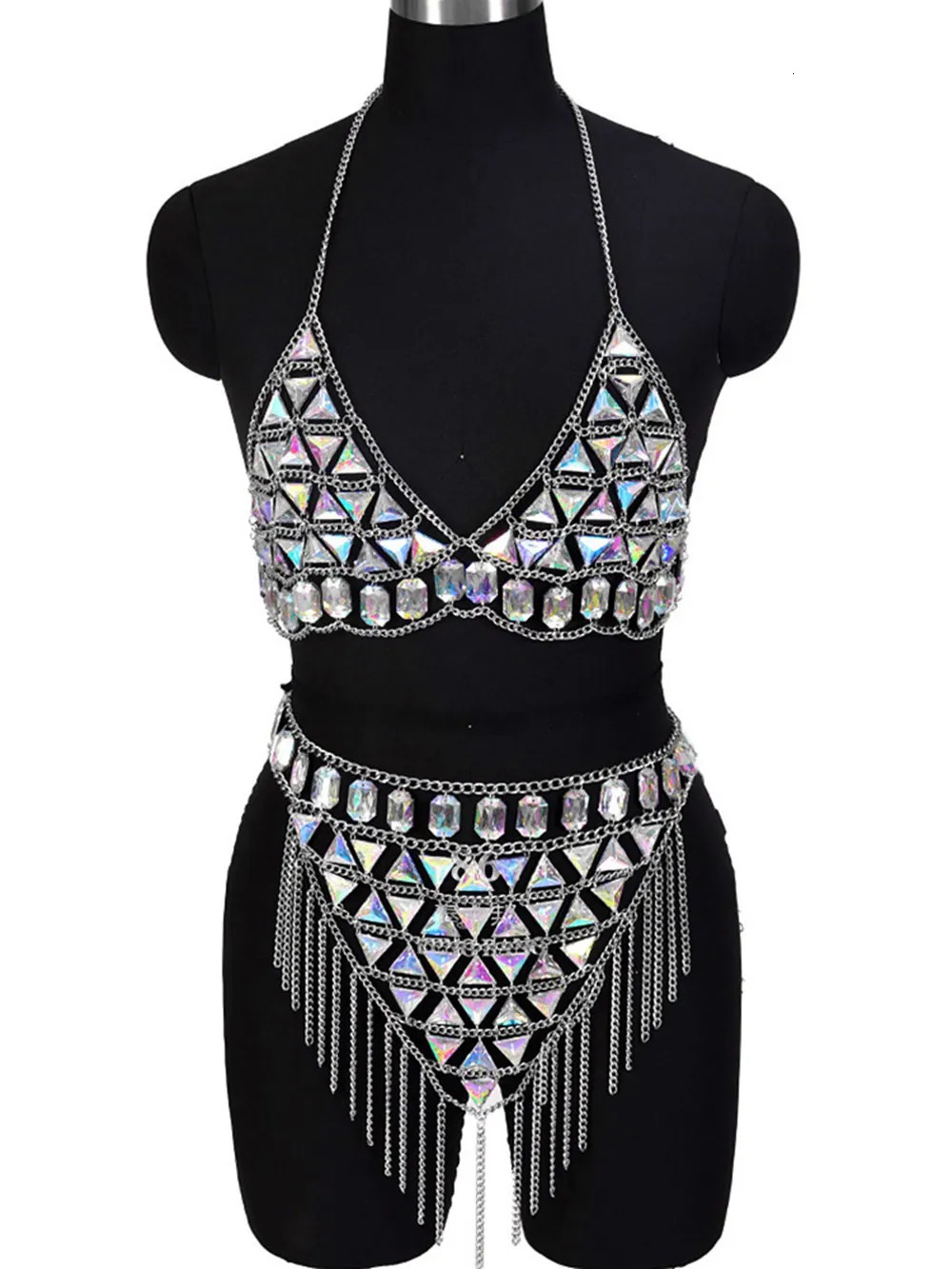 Other Fashion Accessories Sword Belt Women's Harness Bra Natural Decorations Body Jewelry Waist Bead Body Chain Bikini Beach Costume Rave Wear Ac