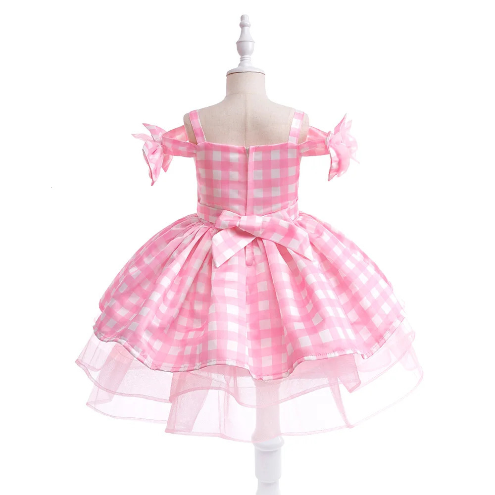Girl's Dresses Movie Pink Plaid Baby Girls Dress Cosplay Costume Kids Halloween Princess Birthday for Girl Carnival Party Clothe 2 10 Yrs 231018