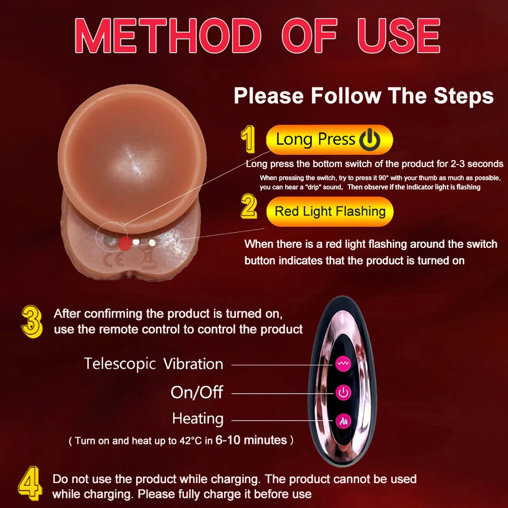 Vibrators Telescopic Rotation Vibrator Realistic dildo Sex Toys vibrator With Suction Cup Heating Penis Remote Control for Women 231018