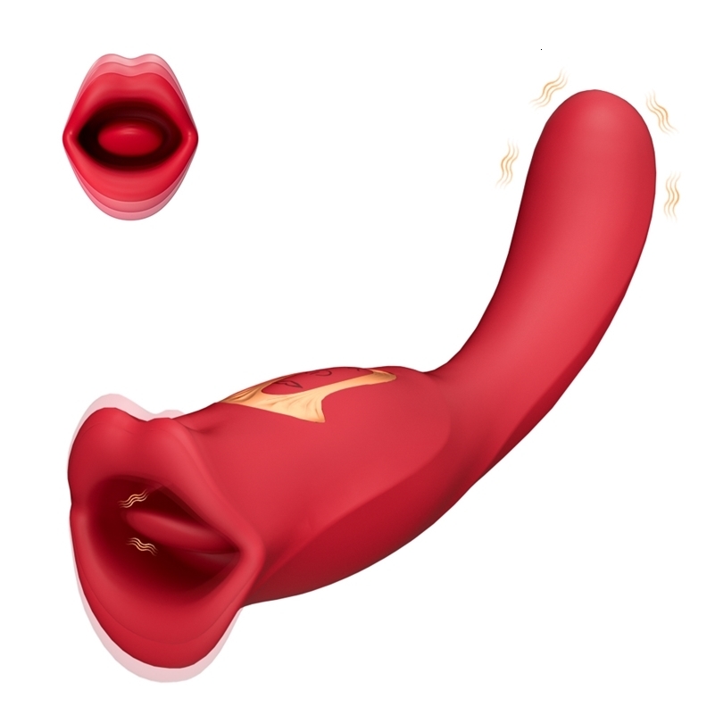 Vibrators Tongue Licking Vibrator for Women Nipple Blowjob Oral Sucking Clit Stimulator Powerful G Spot Dildo Female Sex Toy Adult Goods 231018