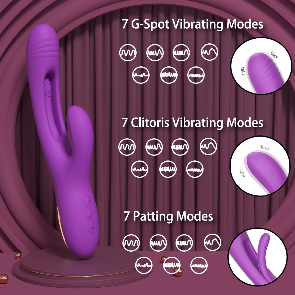 Vibrators Powerful Patting Vibrator for Women Multifunctional Clitoris Stimulator G Spot Dildo Vibrating Sex Toy Female Goods Adults 231018