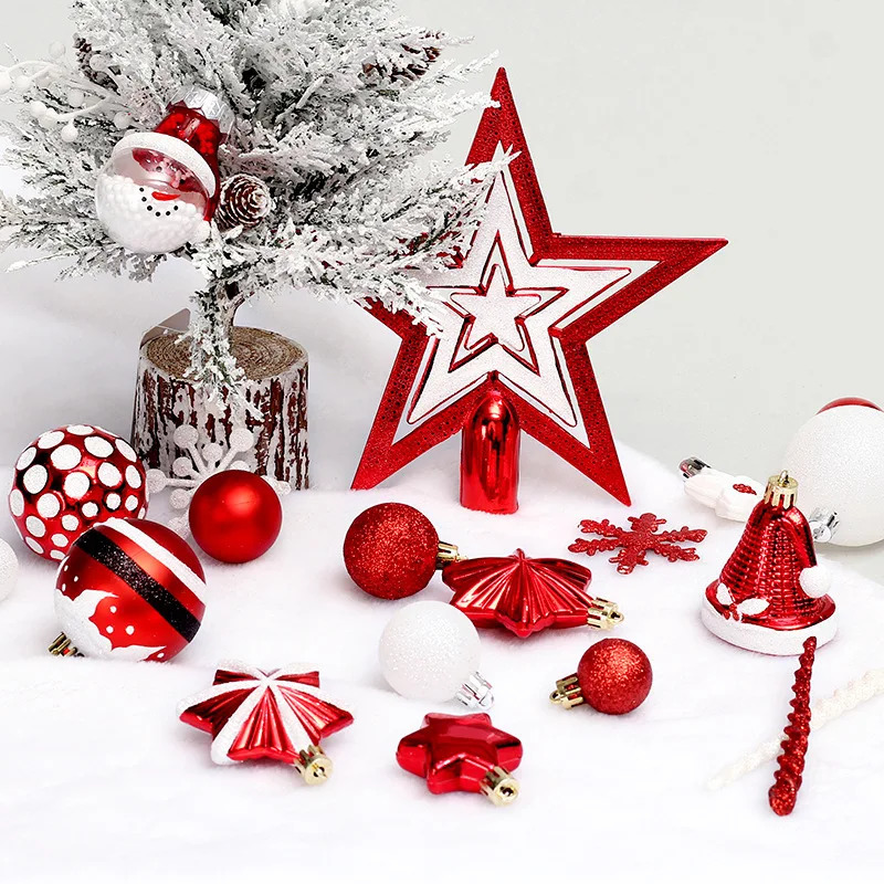 Christmas Decorations Christmas Decorations Tree Top Star Christmas Ball Painted Gift Box Set Christmas Tree Ornaments Gift Box Set 231019