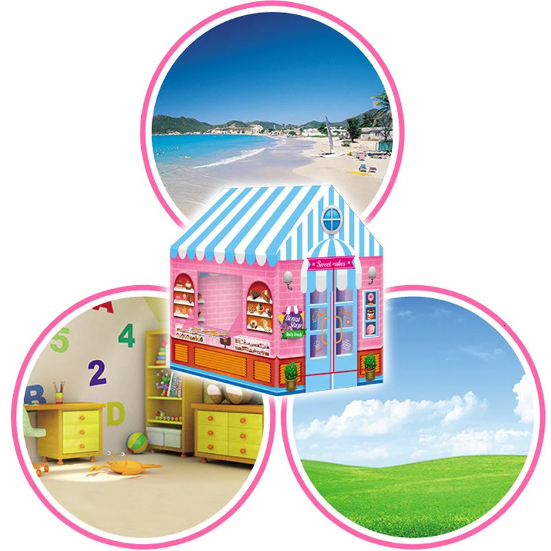 Toy Tents Portable Kids Tent Folding Kids Tents Play House Large Playhouse Indoor Outdoor Tent Christmas Birthday Gift for Kids Boys Girls 231019 - view 5