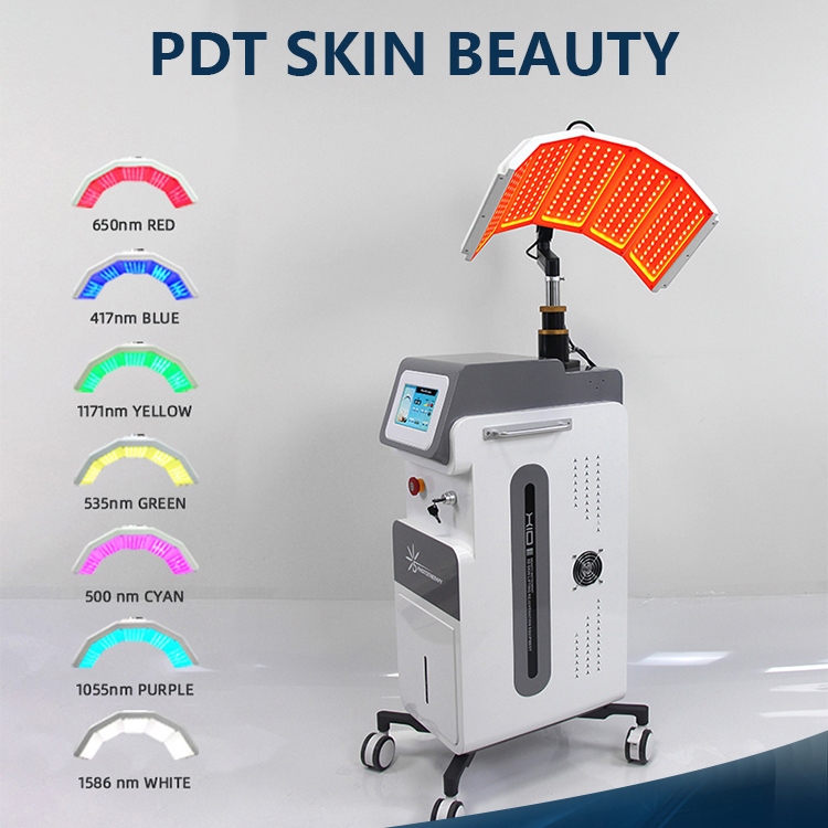 7 Colors LED Beauty Care Wrinkle Reduce Smoothing Oil Reduction Deep Cleaning Skin Anti-aging Photon Beauty Salon with 273PCS Beads