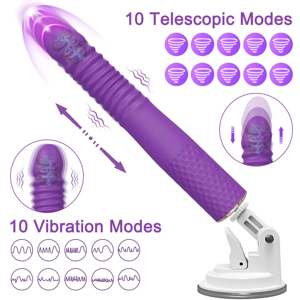 Vibrators Sex Automatic Telescopic Thrusting Dildo Vibrator Massager G Spot Retractable Female Masturbation Toys Adult for Women 231018