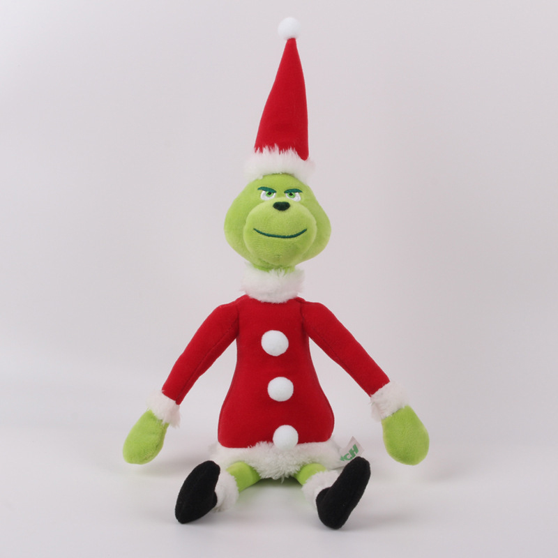 Christmas Decorations Grinch Animal Plush Toys Cute Green Monster Cartoon Doll Kids Funny Toy Xmas Gifts