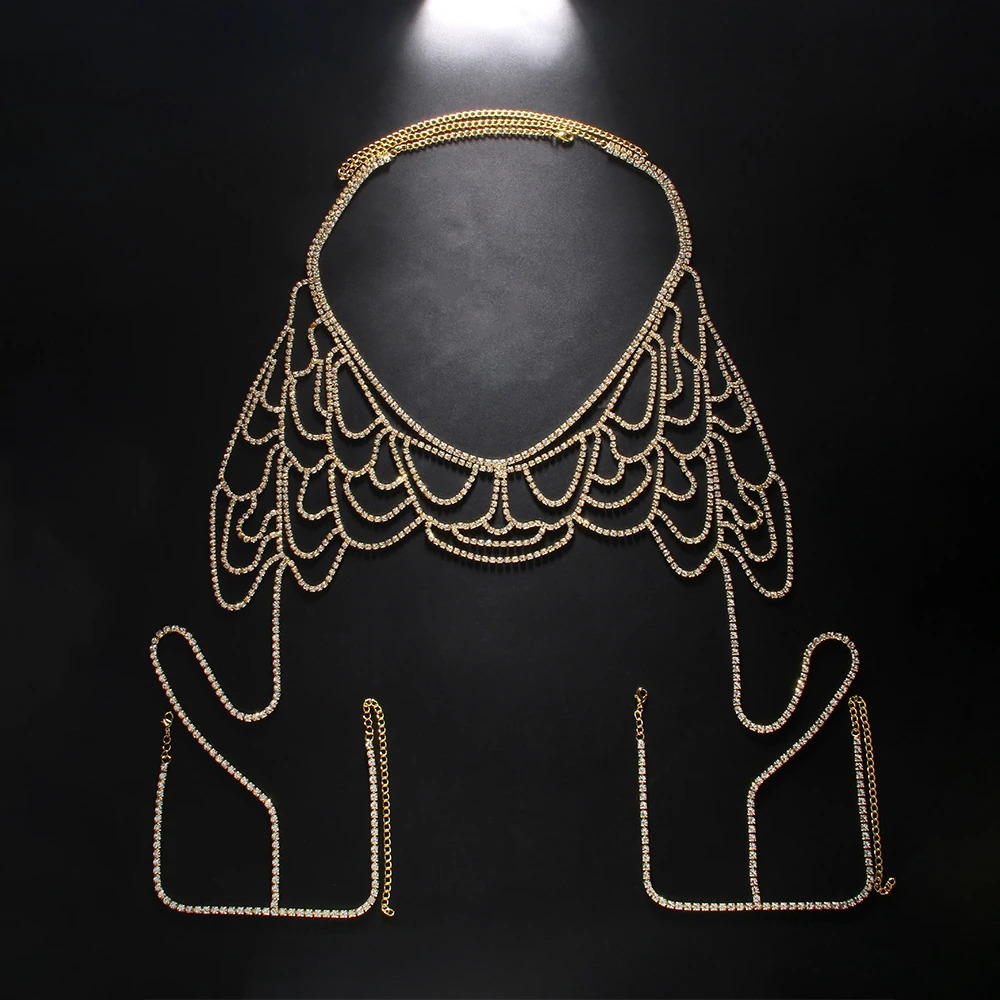 Other Fashion Accessories Stonefans Mesh Rhinestone Belly Waist Chain for Women Sexy Underwear Flower Shape Crystal Thong Set Bikini Body Chain Jewelr