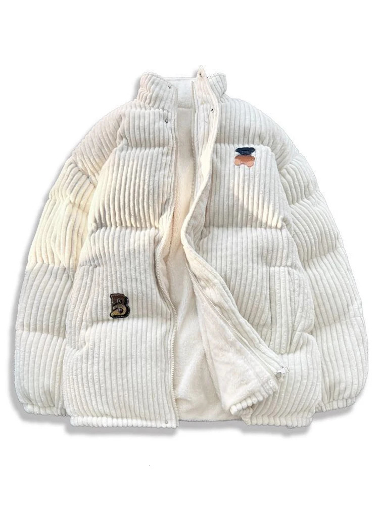 Women's Down Parkas Oversized Parka Korean Fashion Cute Embroidery Plush Coat Female Winter Casual Thicken Warm Two Side Wear Fleece Jacket 23101