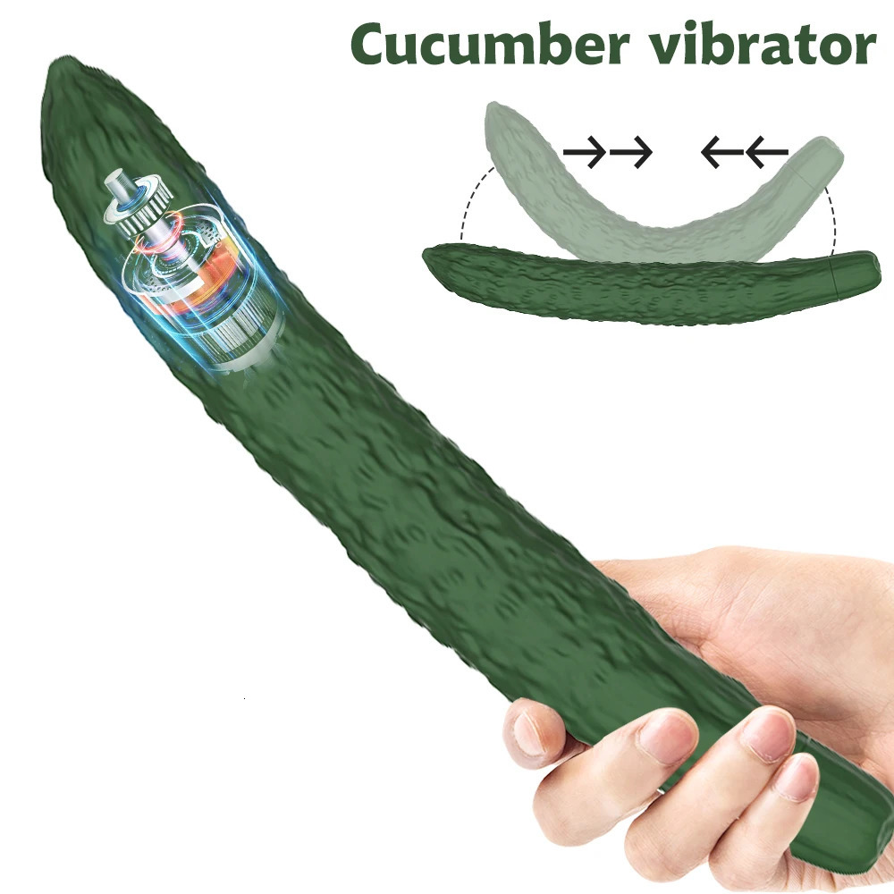 Vibrators Cucumber Vibrator Dildo Sex Shop Nipple Clit Massager Female Masturbator Gspot Vagina Stimulator Toys for Couple 231018