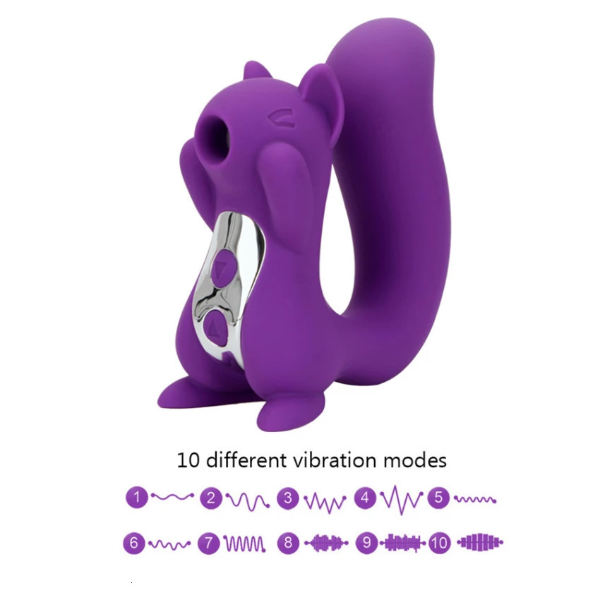 Vibrators 10 Modes Vibrating Squirrel Sucker Clitoris Sucking Vibrator Nipple Vacuum Massager Vaginal Stimulator Dildo Sex Toy Adult Goods 231018
