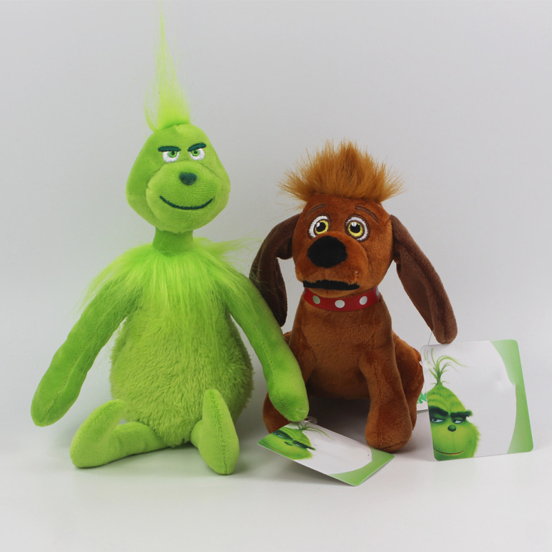 Christmas Decorations Grinch Animal Plush Toys Cute Green Monster Cartoon Doll Kids Funny Toy Xmas Gifts