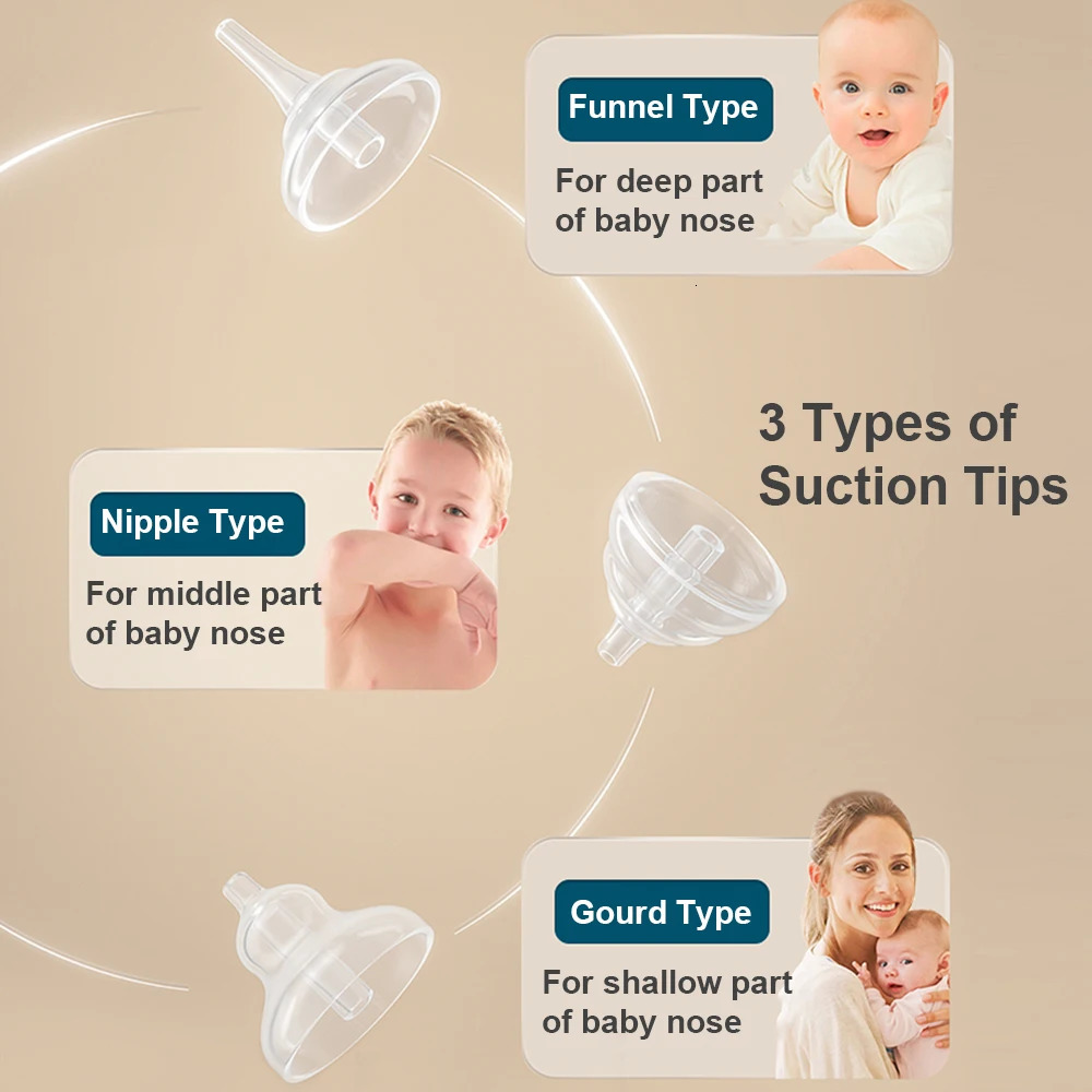 Nasal Aspirators# Electric Baby Nasal Aspirator Automatic Nose Sucker Cleaner for Infants 5 Suction Levels Low Noise with Soothing Music Light 231019