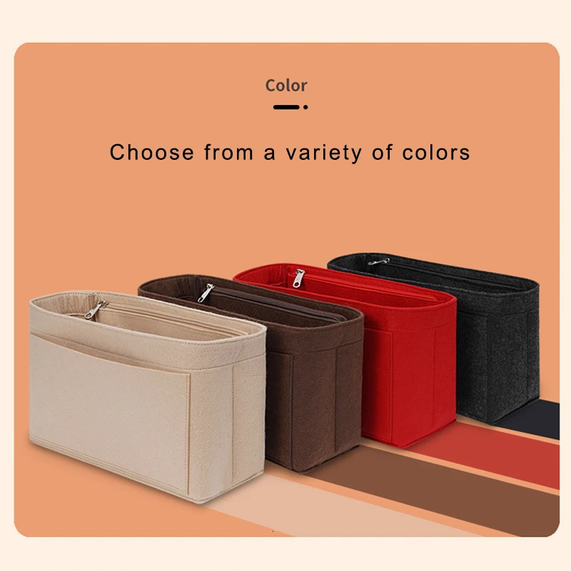 Evening Bags TH Storage Bag Organizer Insert Tote Handbag Felt Cloth Liner Travel Cosmetics Prop Up Artifact 231018