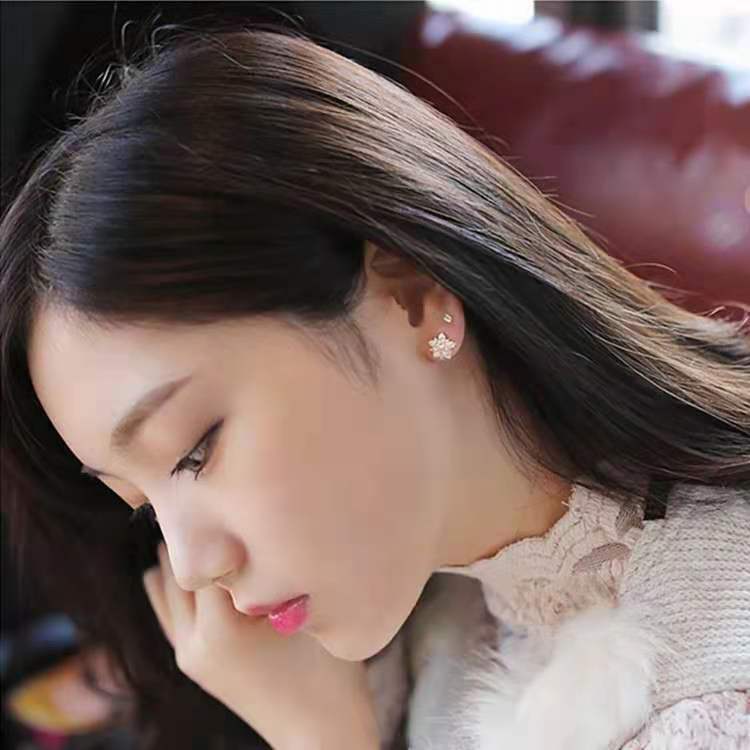 Earrings Women Christmas Themed Dangler Female Gold/Silver/Rose gold Snowflake Shaped Eardrop Holiday Gifts Best Jewelry Woman CZ