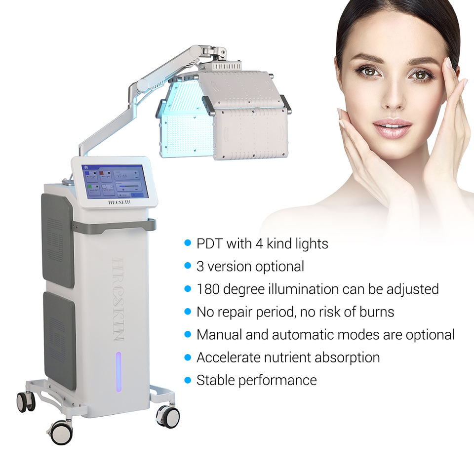 Hot Sale Phototherapy Light Shrink Pores Anti-Aging Calming Allergic Skin Rejuvenation Reduce Wrinkle Skin Tightening Pdt Led Therapy 4 Color Beauty C