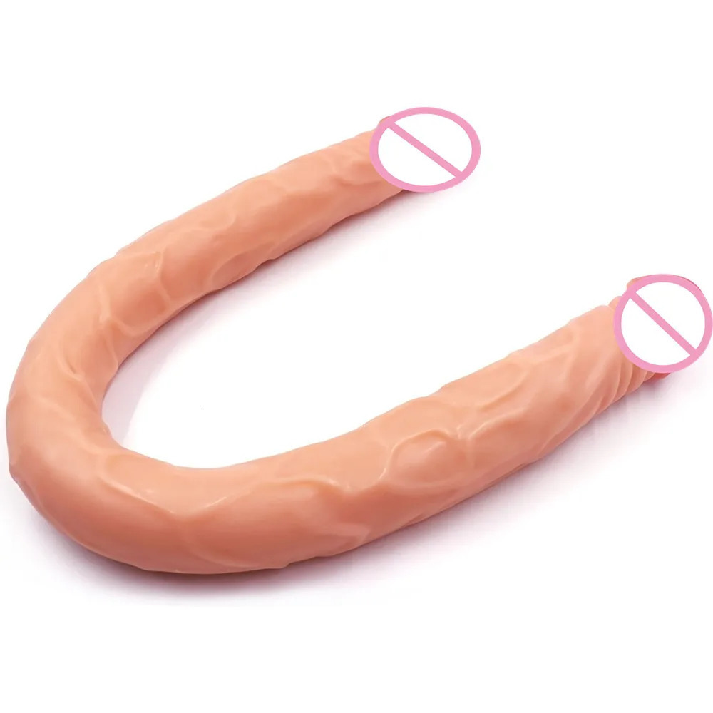Vibrators L 55cm 2156 inch Super long Dildo for Lesbian Double Penis Sex Products Dildos Long Toys Woman 231018