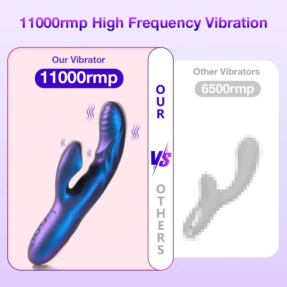 Vibrators BeYoulover Rabbit Heating Vibrator Sex Toy G Spot Dildo Clitoral with 10 Vibrations Warming Function Massager For Women Adult 18 231018