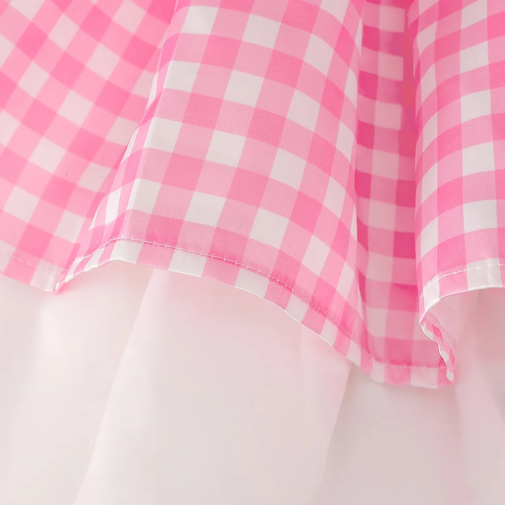 Girl's Dresses Movie Pink Plaid Baby Girls Dress Cosplay Costume Kids Halloween Princess Birthday for Girl Carnival Party Clothe 2 10 Yrs 231018