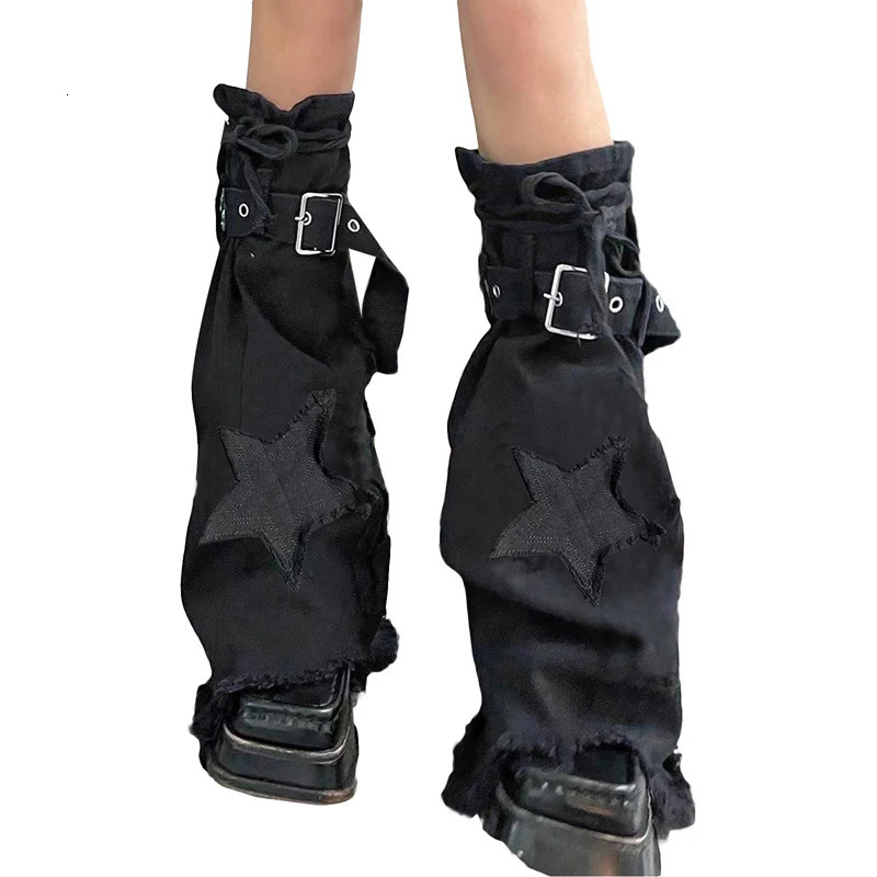 Kids Sock s Denim Leg Warmers Punk Gothic Star Knee High Preppy Style for Teen Girls Long Socks 231019