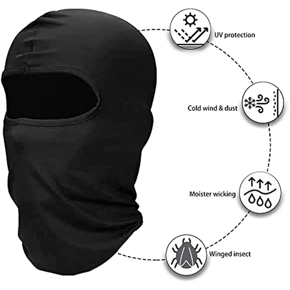 Cycling Caps Masks Balaclava Cycling Cap Outdoor UV Protection Caps Ski Masks Breathable Bicycle Hat Men Women Sports and Leisure Motorcycle Hood 2310