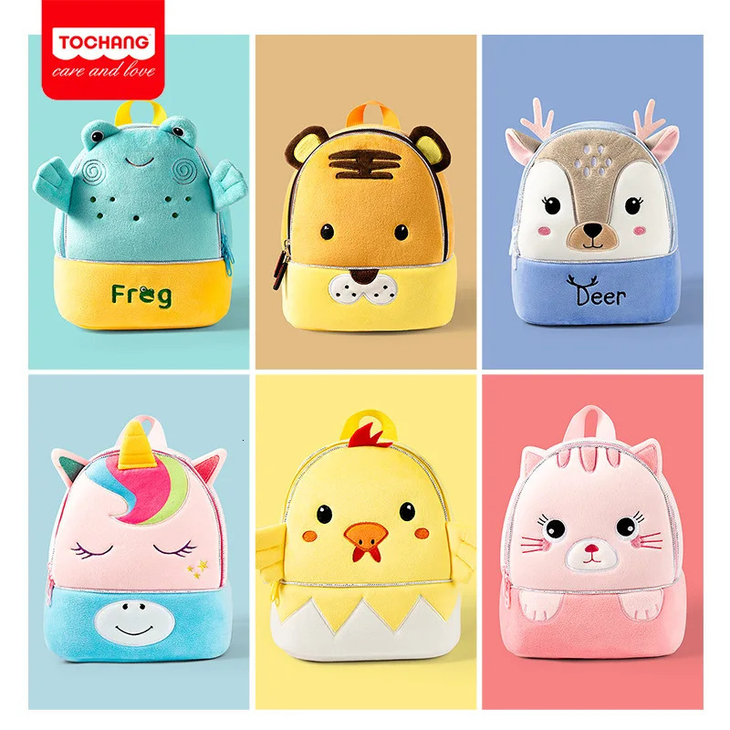 Backpacks Baby Plush Bags Boys Girls 3D Cartoon Cute Unicorn Animal Toys Kindergarten SchoolBag Home Snack Storage Backpack 231019
