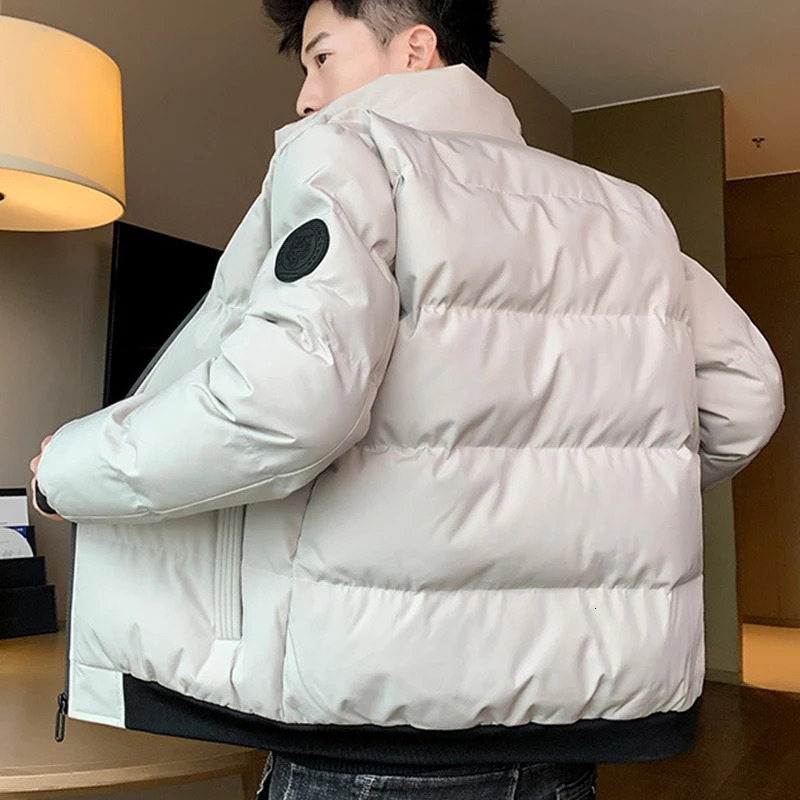 Men's Down Parkas Men CottonPadded Parka Jacket 2023 Winter Trend Tiger Head Padded Puffer Thick Casual Jackets Male Coats 231018