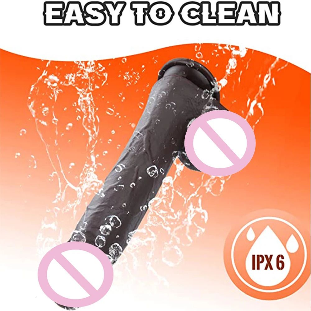 Vibrators App Thrusting Black Realistic Dildo Sex Toy Vibrator Women Telescopic Rotation Heating G Spot Clitoral Anal Stimulation Penis 231018