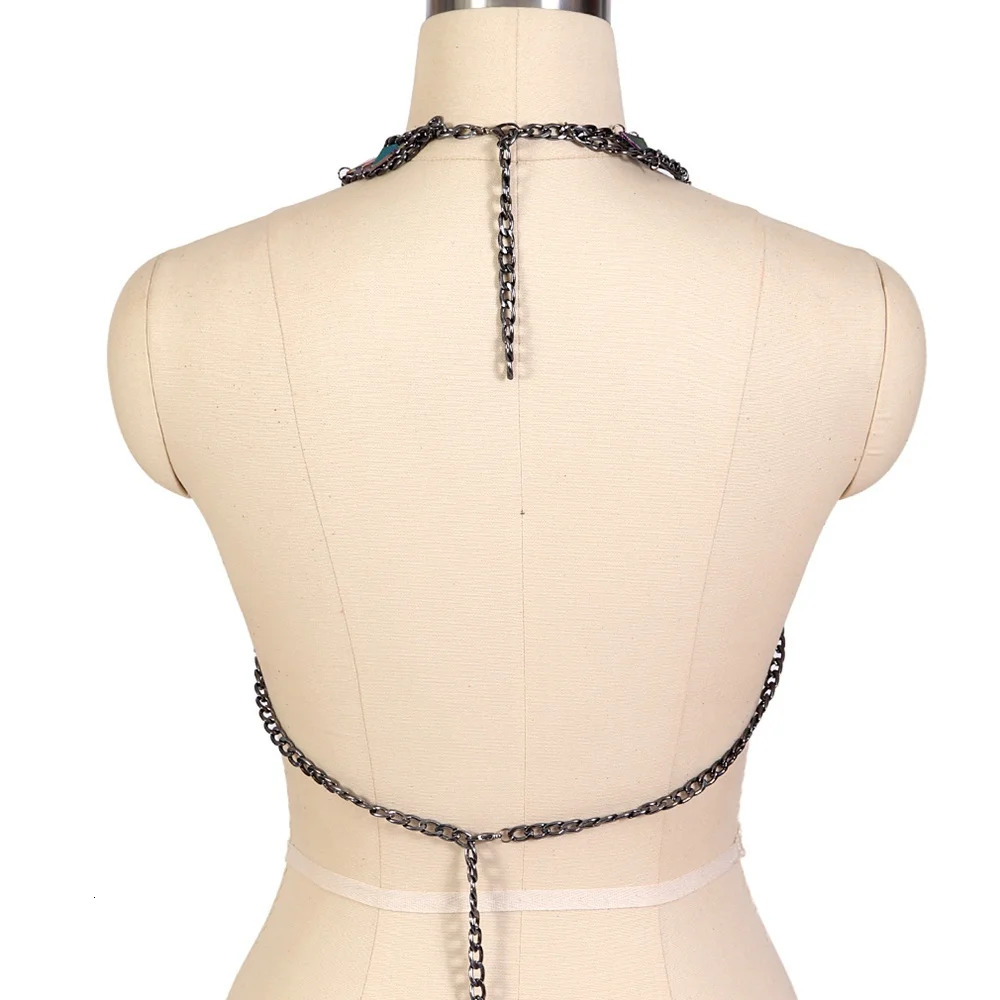 Other Fashion Accessories Sword Belt Sexy Women's Harness Bra Natural Decorations Jewelry Waist Bead Body Chain Bikini Beach Costume Rave Wear Ac