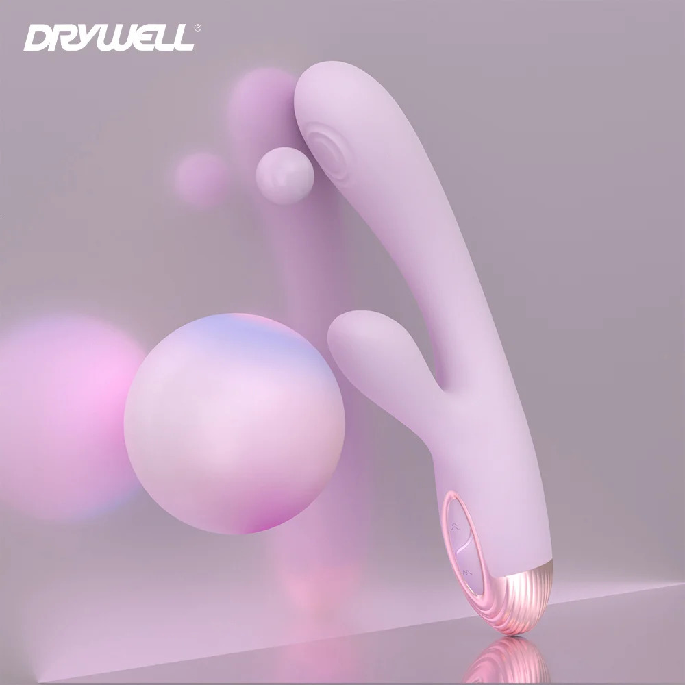 Vibrators DRY WELL Rabbit Vibrator with Unique Patting Function Clitoris Stimulator Dildo 10 Powerful Modes Dual Motor 231018