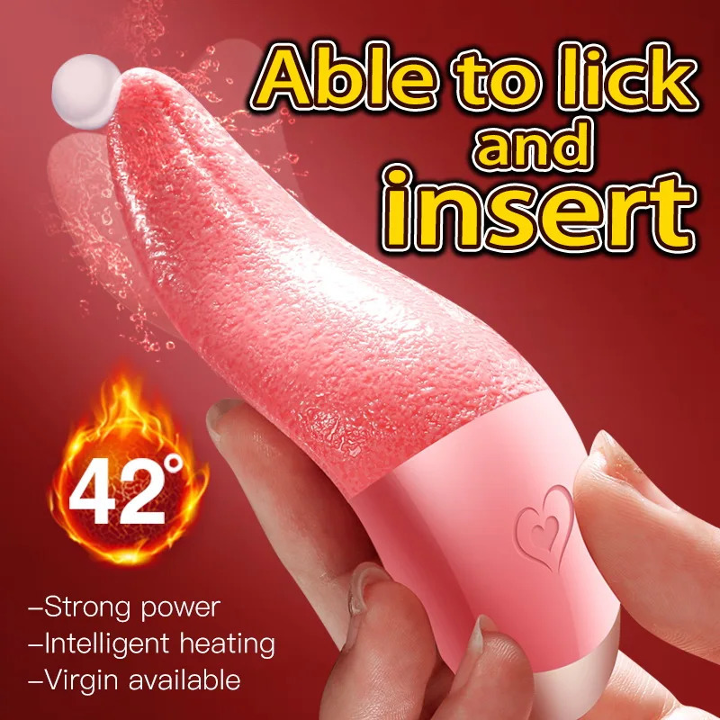 Vibrators Wearable SelfHeating Licking Tongue Stimulation Vibrator GSpot Clitoral Dildo Nipple Masturbation Female Sex Toy 231018