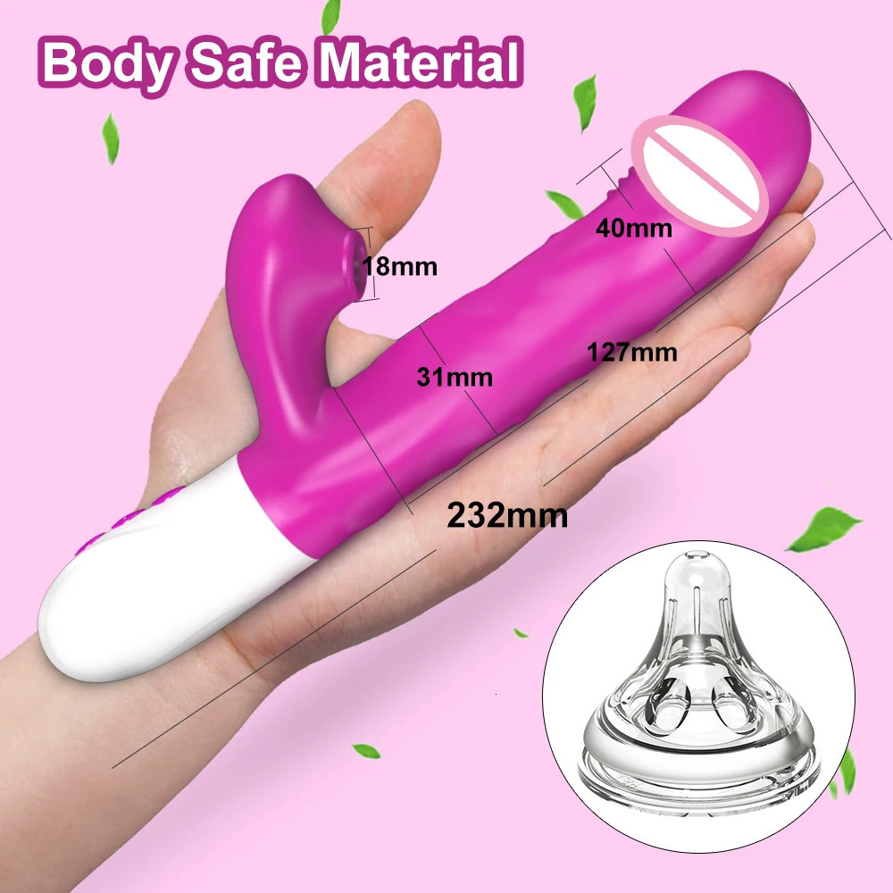 Vibrators Sucking Dildo Thrusting Vibrator with Female Masturbation Clit Sucker Clitoris Vacuum Stimulator Adult Goods Sex Toys for Women 231018