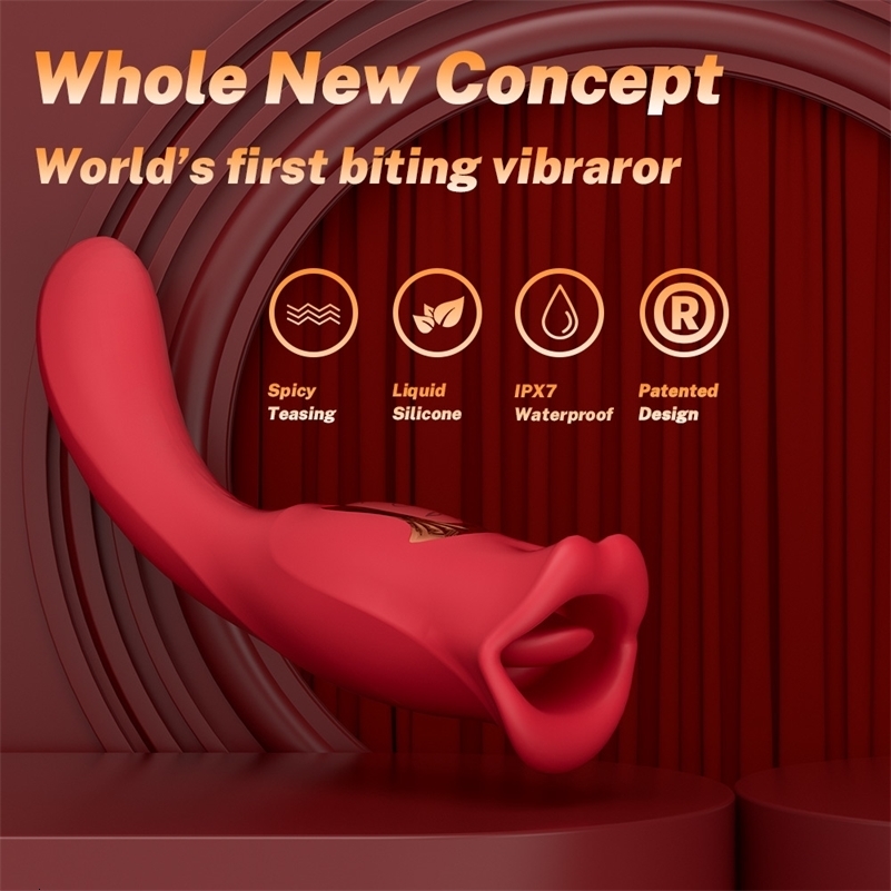 Vibrators Tongue Licking Vibrator for Women Nipple Blowjob Oral Sucking Clit Stimulator Powerful G Spot Dildo Female Sex Toy Adult Goods 231018