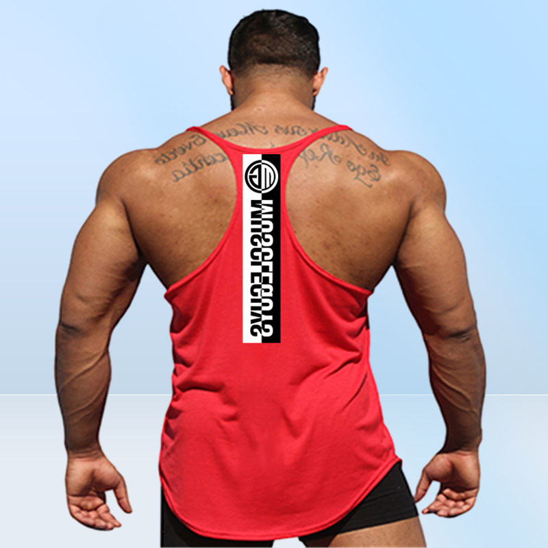 Cotton Gyms Tank Tops Men Sleeveless Tanktops For Boys Bodybuilding Clothing Undershirt Fitness Stringer Vest6433048