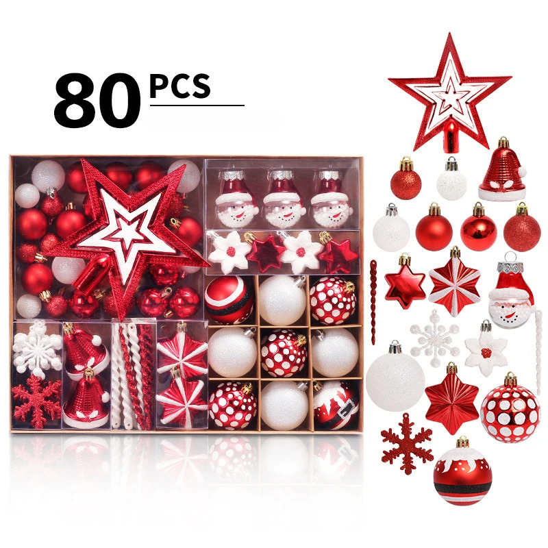 Christmas Decorations Christmas Decorations Tree Top Star Christmas Ball Painted Gift Box Set Christmas Tree Ornaments Gift Box Set 231019