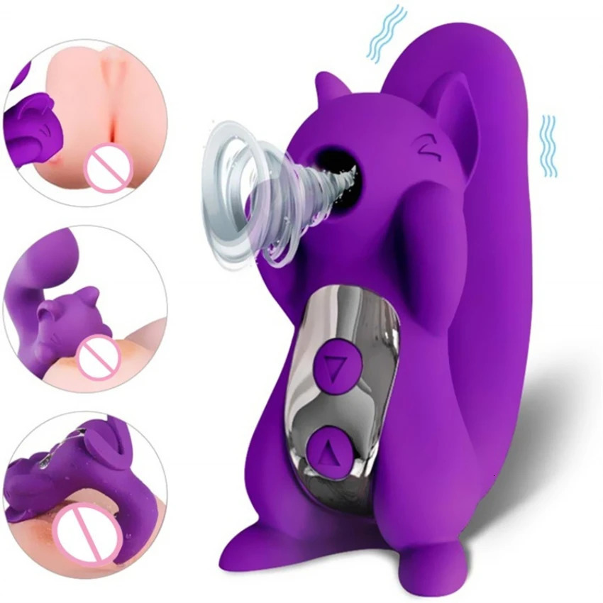 Vibrators 10 Modes Vibrating Squirrel Sucker Clitoris Sucking Vibrator Nipple Vacuum Massager Vaginal Stimulator Dildo Sex Toy Adult Goods 231018