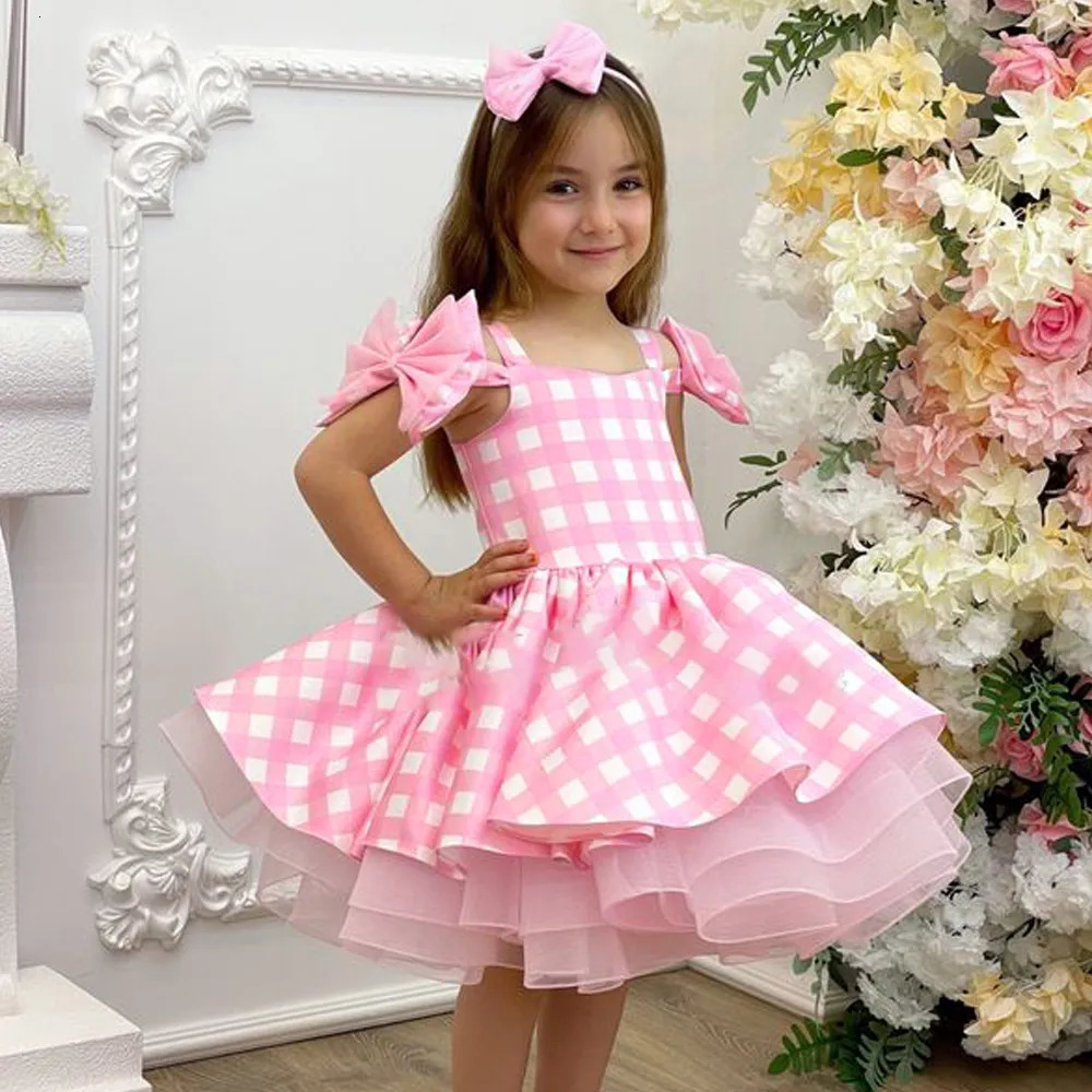 Girl's Dresses Movie Pink Plaid Baby Girls Dress Cosplay Costume Kids Halloween Princess Birthday for Girl Carnival Party Clothe 2 10 Yrs 231018