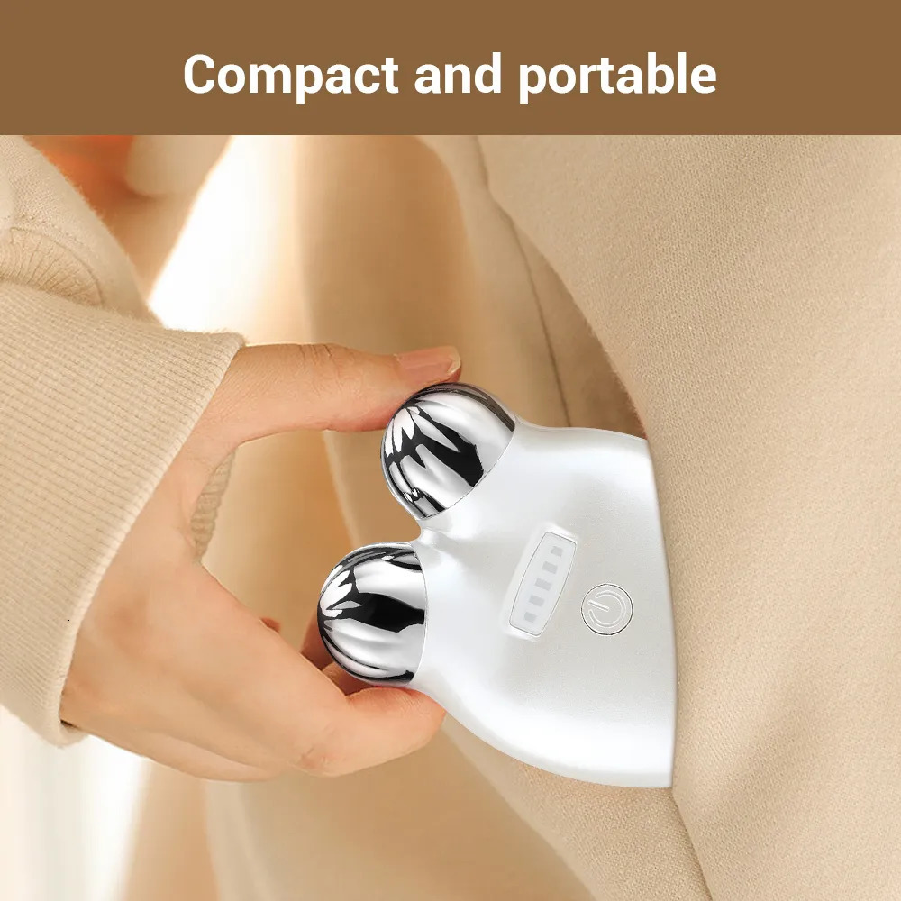 Face Care Devices EMS Lifting Microcurrent Roller Face Massager Tightening Anti Wrinkle Aging Massage Face Slimming Roller Skin Care Device 231018